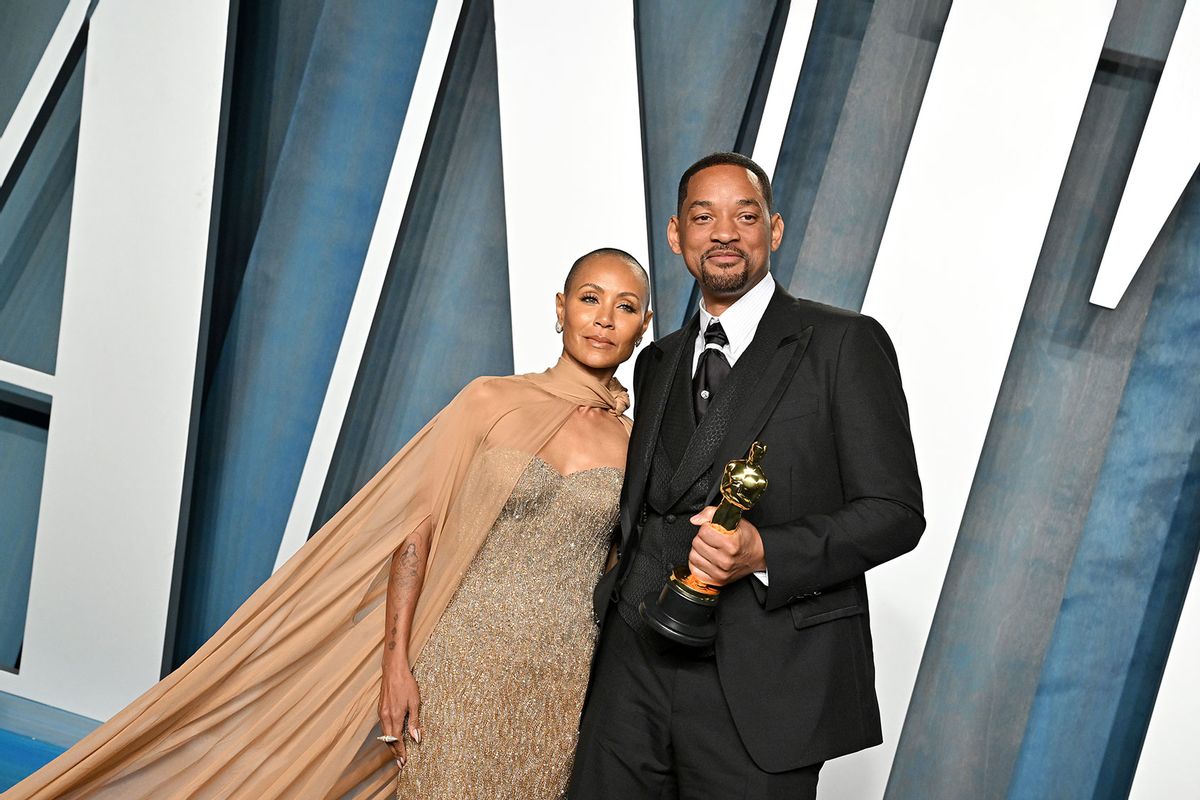 Jada Pinkett Smith and Will Smith attend the 2022 Vanity Fair Oscar Party hosted by Radhika Jones at Wallis Annenberg Center for the Performing Arts on March 27, 2022 in Beverly Hills, California. (Axelle/Bauer-Griffin/FilmMagic/Getty Images)