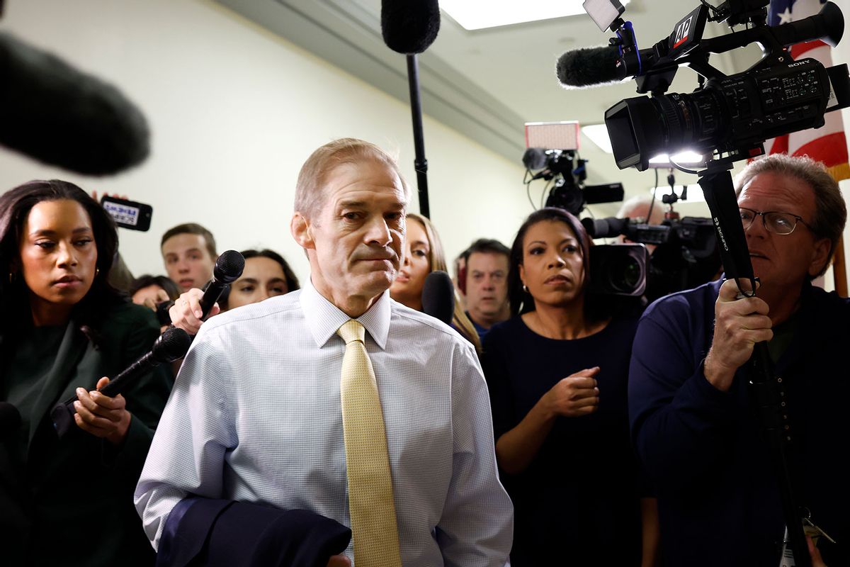 U.S. Rep. Jim Jordan (R-OH) arrives at his office in the Rayburn House Office Building on October 19, 2023 in Washington, DC. (Anna Moneymaker/Getty Images)