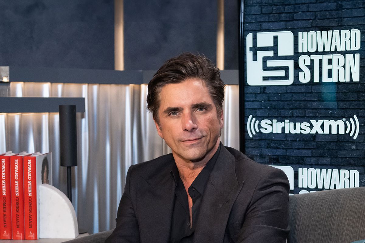 John Stamos visits SiriusXM's 'The Howard Stern Show' at SiriusXM Studios on October 24, 2023 in New York City. (Noam Galai/Getty Images for SiriusXM)