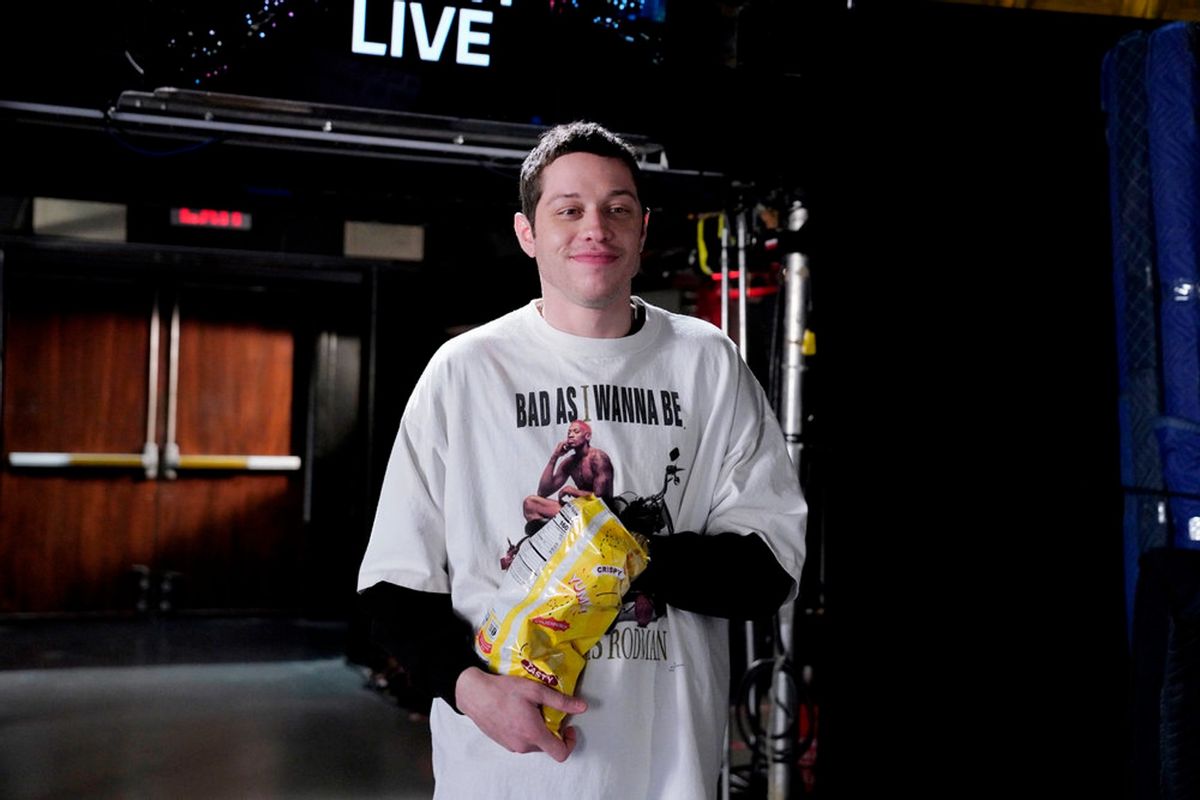 Pete Davidson, host of "Saturday Night Live" on October 14, 2023 (Rosalind O’Connor/NBC)