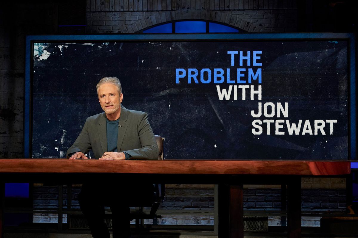 Jon Stewart in the “Globalization” episode of season two of “The Problem With Jon Stewart" (Apple TV+)