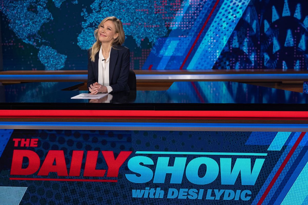 Desi Lydic guest hosts "The Daily Show" (Matt Wilson/Comedy Central)