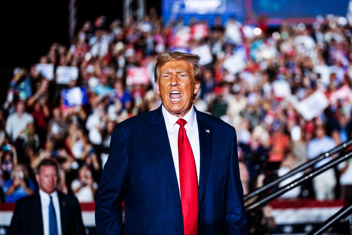Former President Donald Trump speaks at a campaign rally on Wednesday, Nov. 08, 2023, in Hialeah, FL. (Jabin Botsford/The Washington Post via Getty Images)