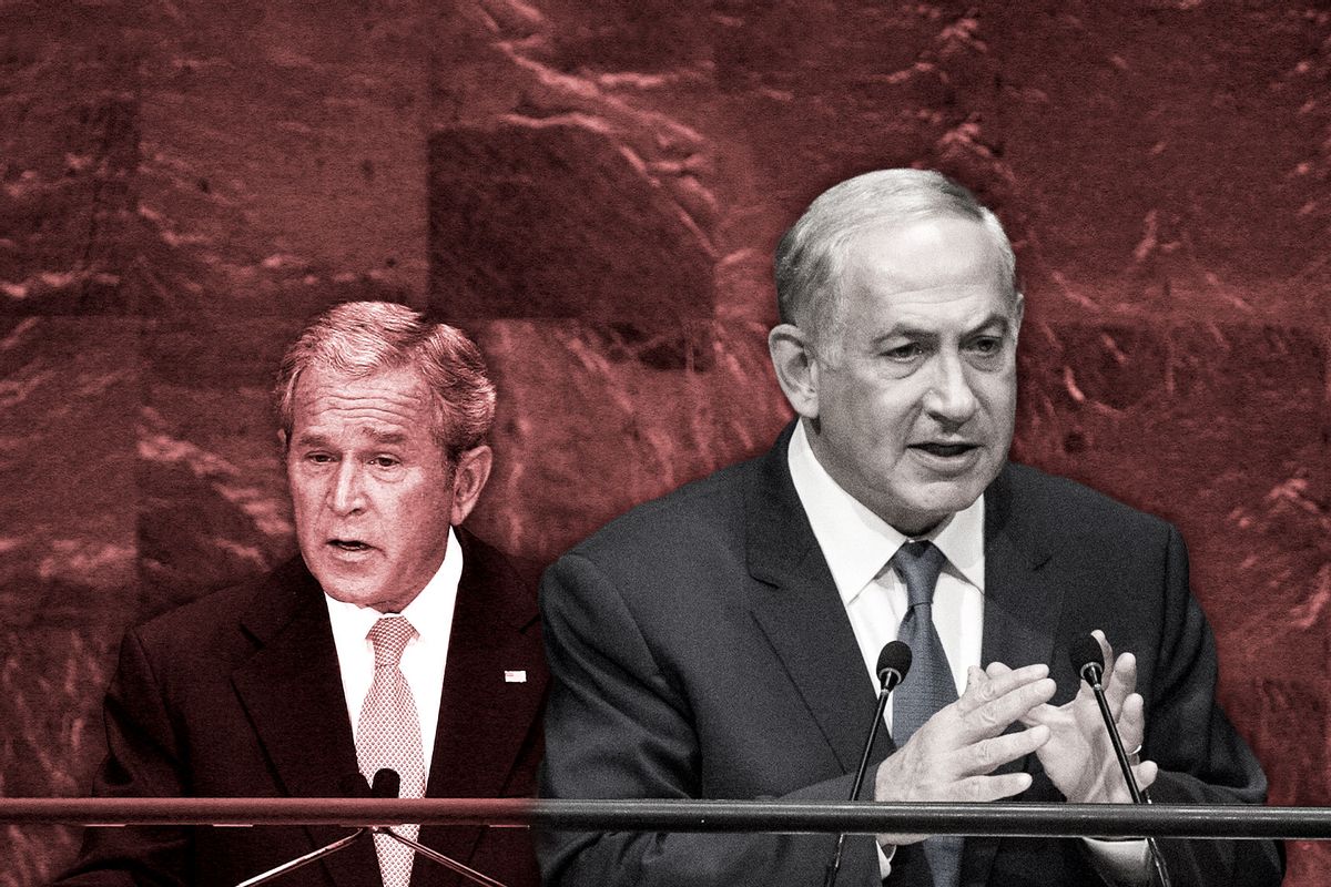 George W. Bush and Benjamin Netanyahu (Photo illustration by Salon/Getty Images)