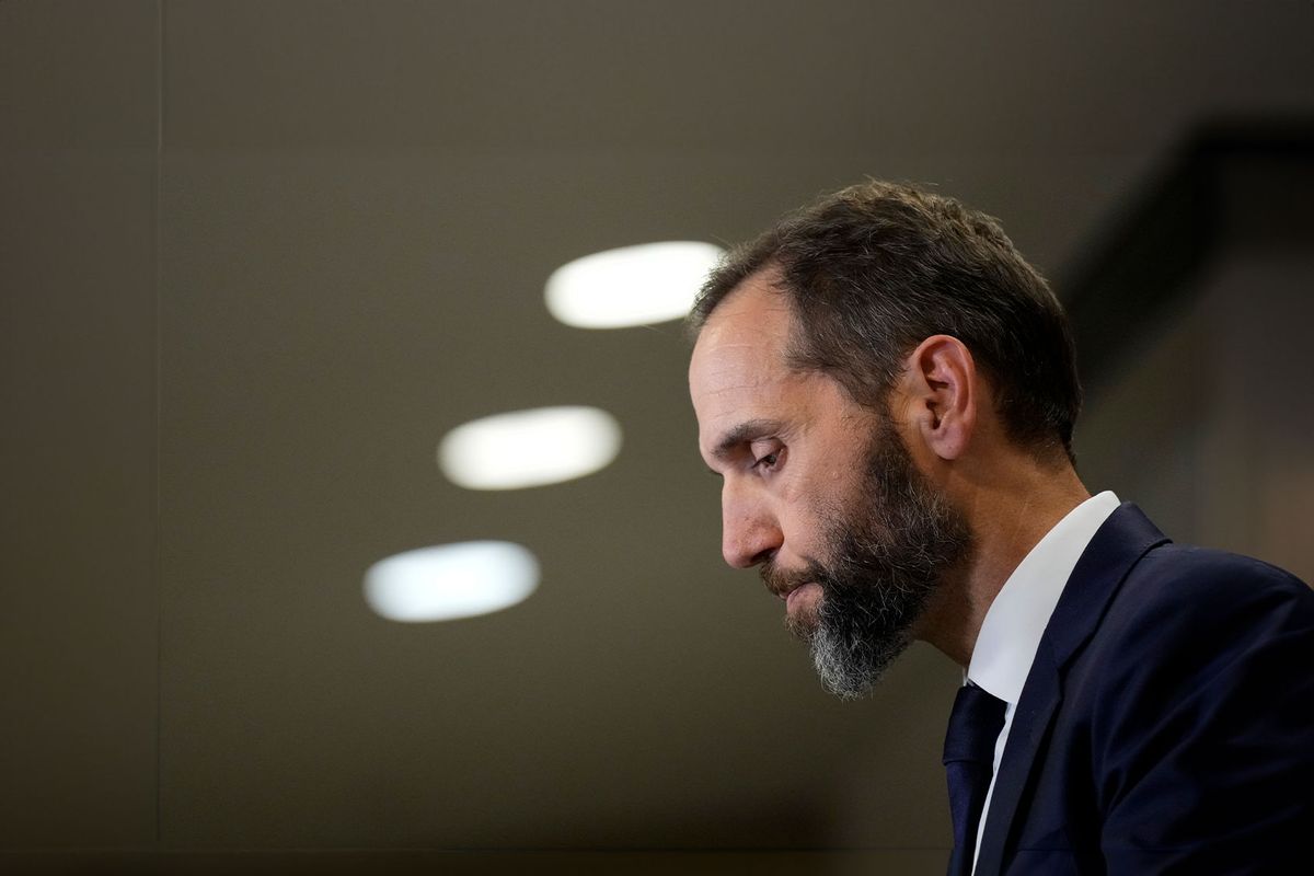 Special Counsel Jack Smith delivers remarks on a recently unsealed indictment including four felony counts against former U.S. President Donald Trump on August 1, 2023 in Washington, DC. (Drew Angerer/Getty Images)