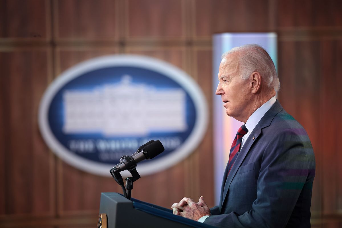 U.S. President Joe Biden delivers remarks during a climate event at the White House complex November 14, 2023 in Washington, DC. (Win McNamee/Getty Images)