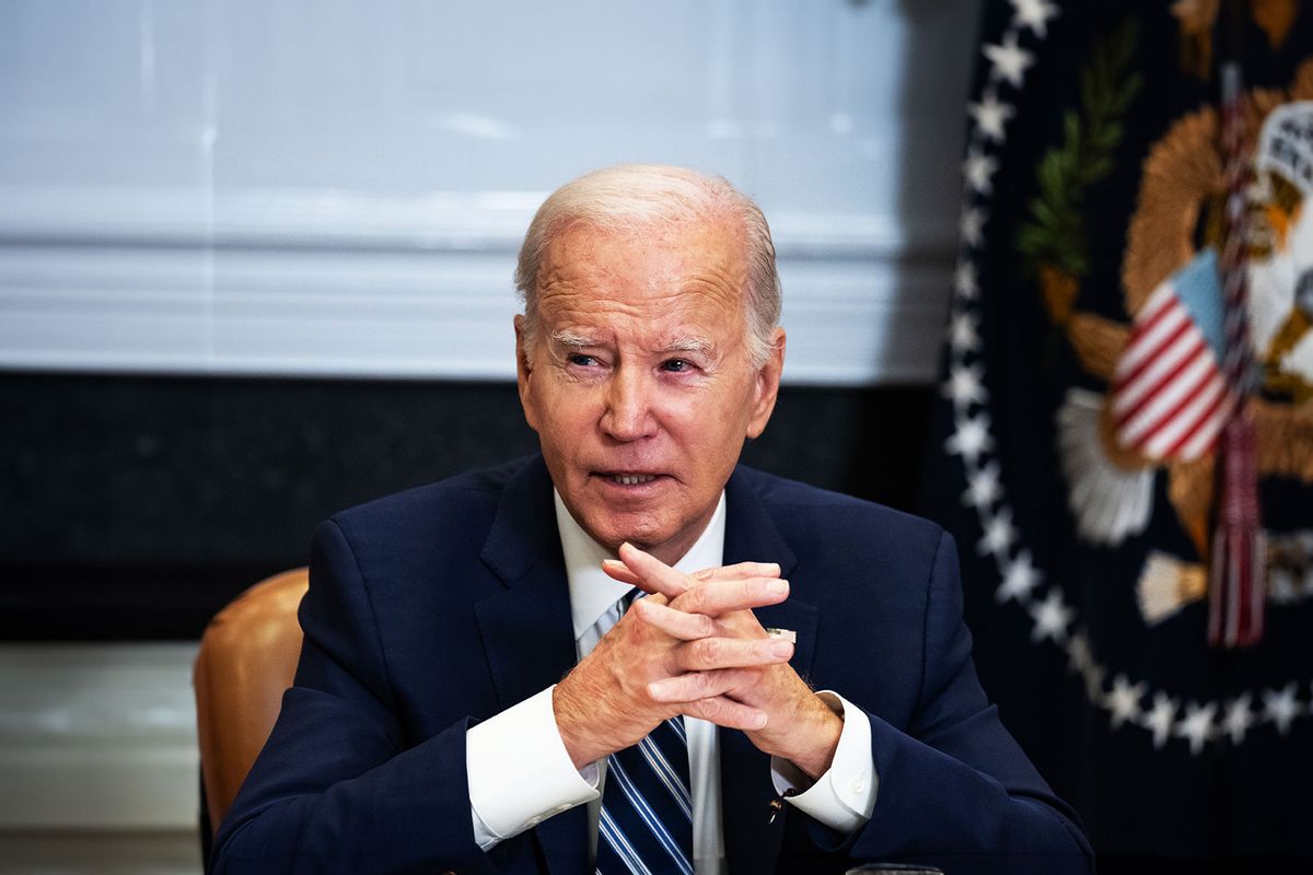 U.S. President Joe Biden speaks during a meeting about countering the flow of fentanyl into the United States, in the Roosevelt Room of the White House November 21, 2023 in Washington, DC. (Drew Angerer/Getty Images)