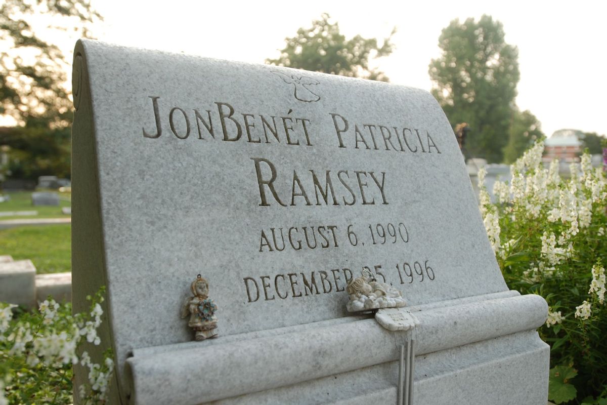The grave of JonBenét Ramsey is shown August 16, 2006 in Marietta, Georgia. (Barry Williams/Getty Images)