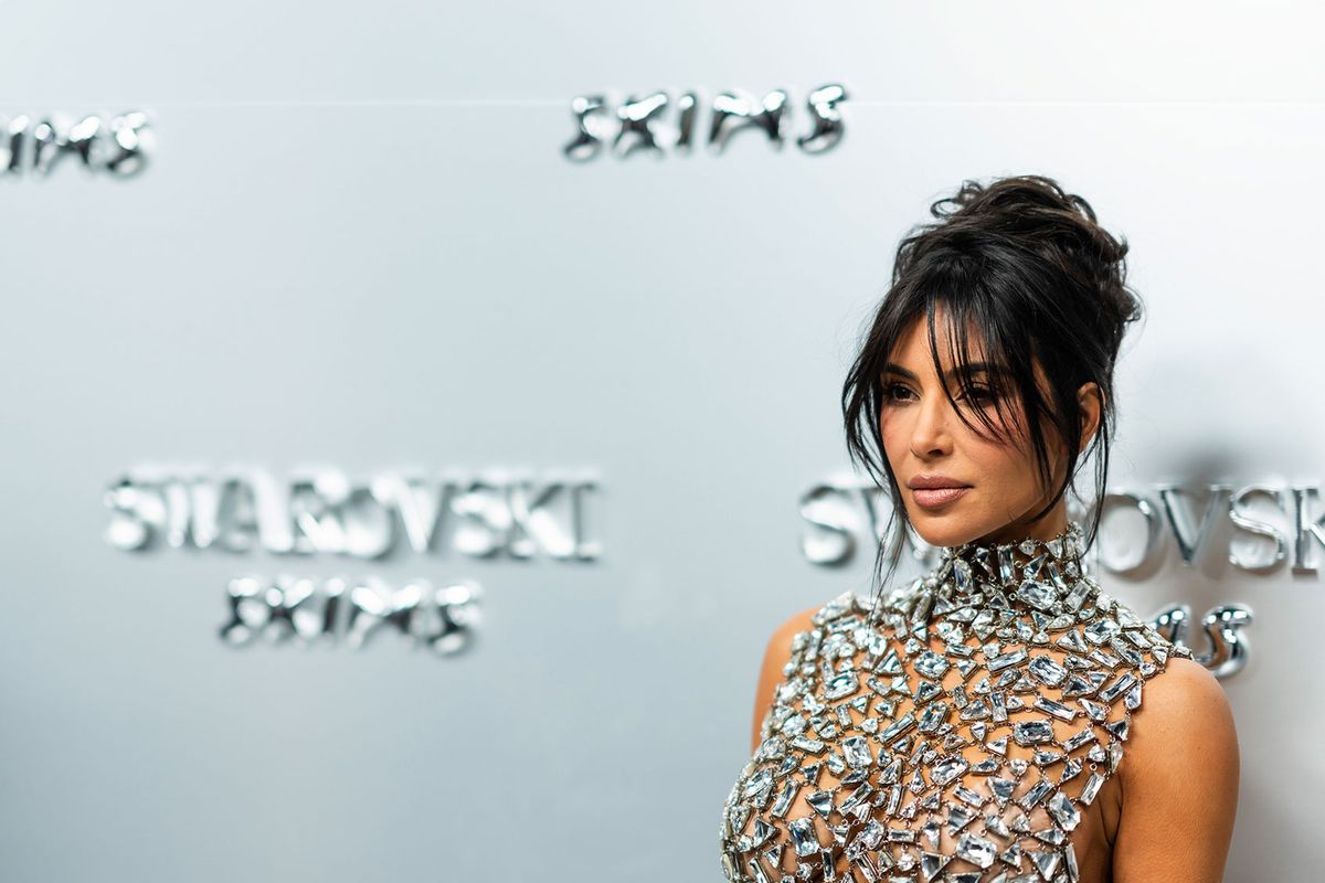 Kim Kardashian attends Swarovski Celebrates SKIMS Collaboration and unveils NYC Flagship Store on November 07, 2023 in New York City. (Gotham/FilmMagic/Getty Images)