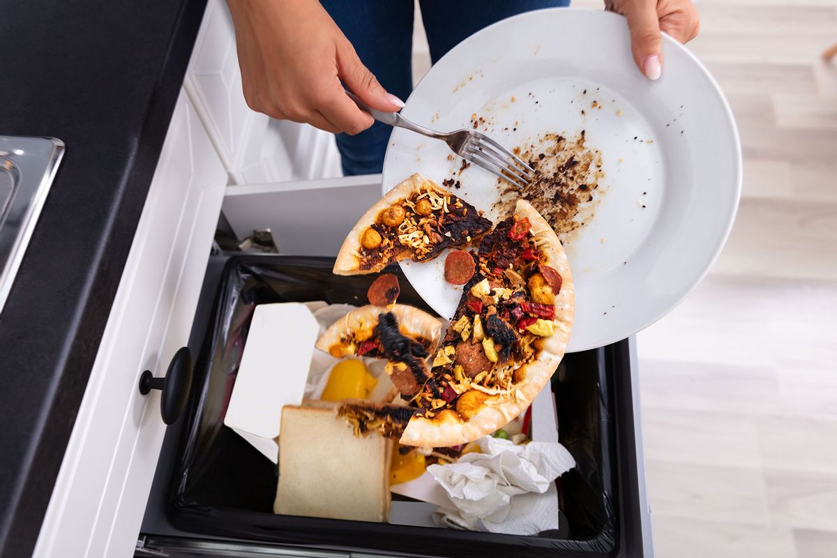 Person Throwing Pizza In Garbage (Getty Images/Andrey Popov)