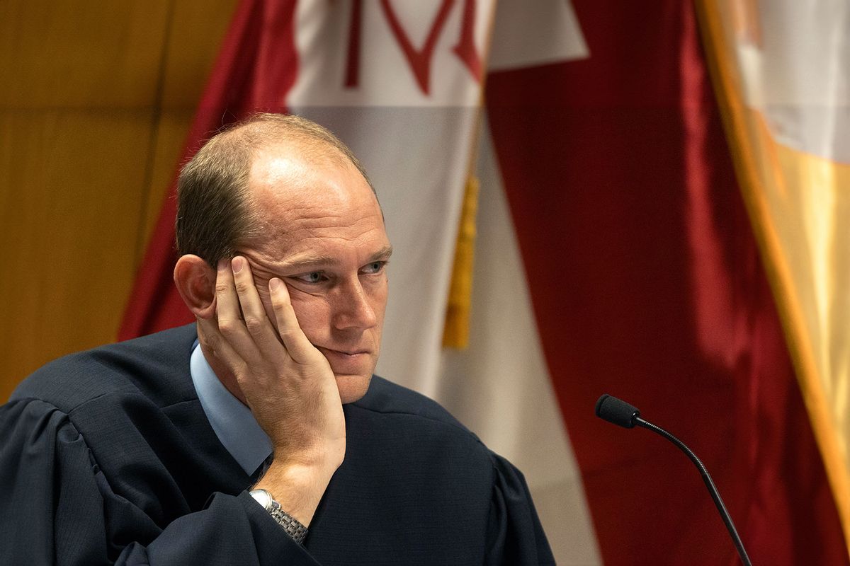 Judge Scott McAfee presides over a hearing for Harrison Floyd at the Fulton County Courthouse, November 3, 2023 in Atlanta, Georgia. (Christian Monterrosa-Pool/Getty Images)