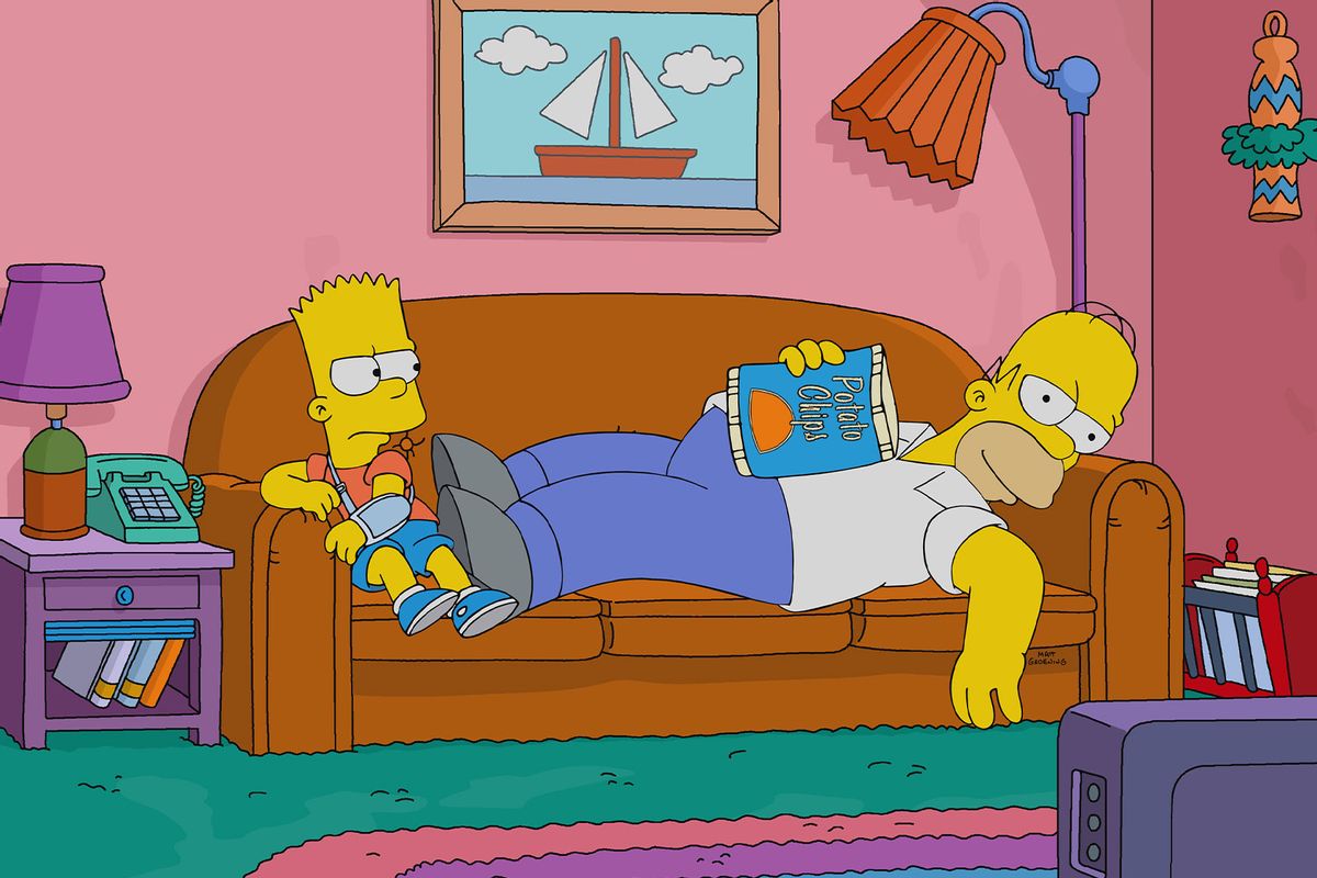 Bart and Homer Simpson in "The Simpsons" (Fox)