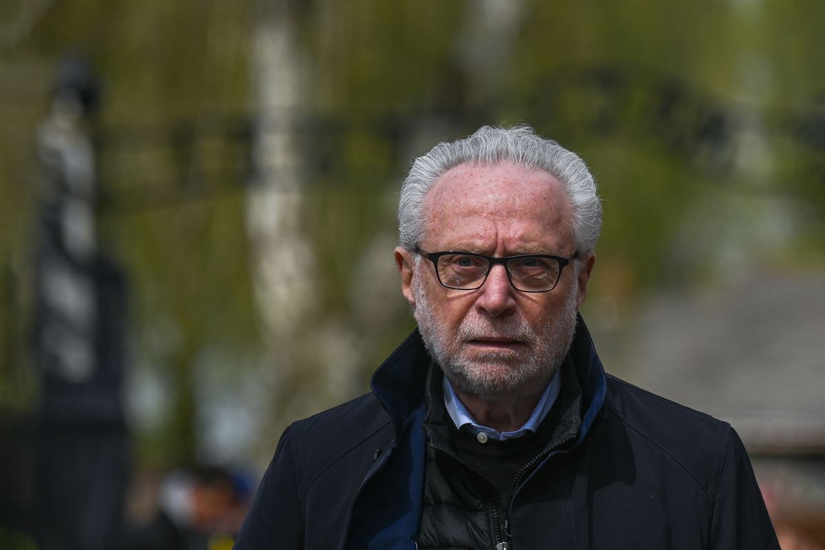Wolf Blitzer, an American journalist, CNN television news anchor, is seen ahead of the 35th annual 'March of the Living' inside Auschwitz I, a part of Auschwitz-Birkenau, the largest German Nazi-operated concentration camp during World War II, on April 18, 2023, in Oswiecim, Poland. (Artur Widak/NurPhoto via Getty Images)