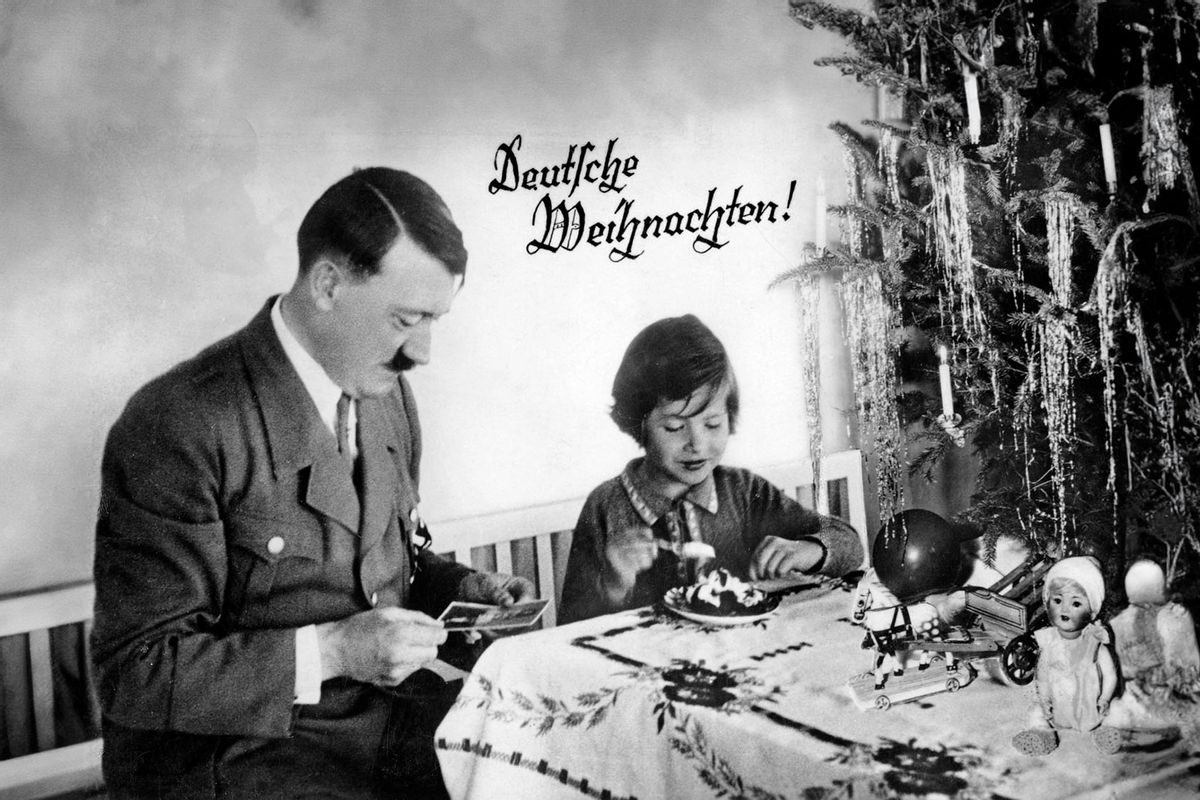 Adolf Hitler German Christmas Card Reading 'German Christmas!' (Culture Club/Getty Images)