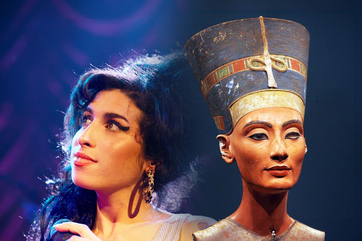 Amy Winehouse and the bust of Nefertiti (Photo illustration by Salon/Getty Images)
