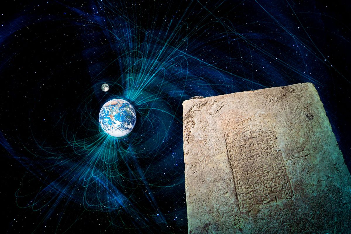 Babylonian tablet dating to the reign of Nebuchadnezzar II | Earth's Magnetic Field (Photo illustration by Salon/Getty Images/Slemani Museum)