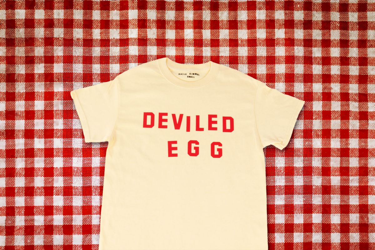 Deviled Egg shirt on a picnic blanket (Photo illustration by Salon/Katie Kimmel/Getty Images)