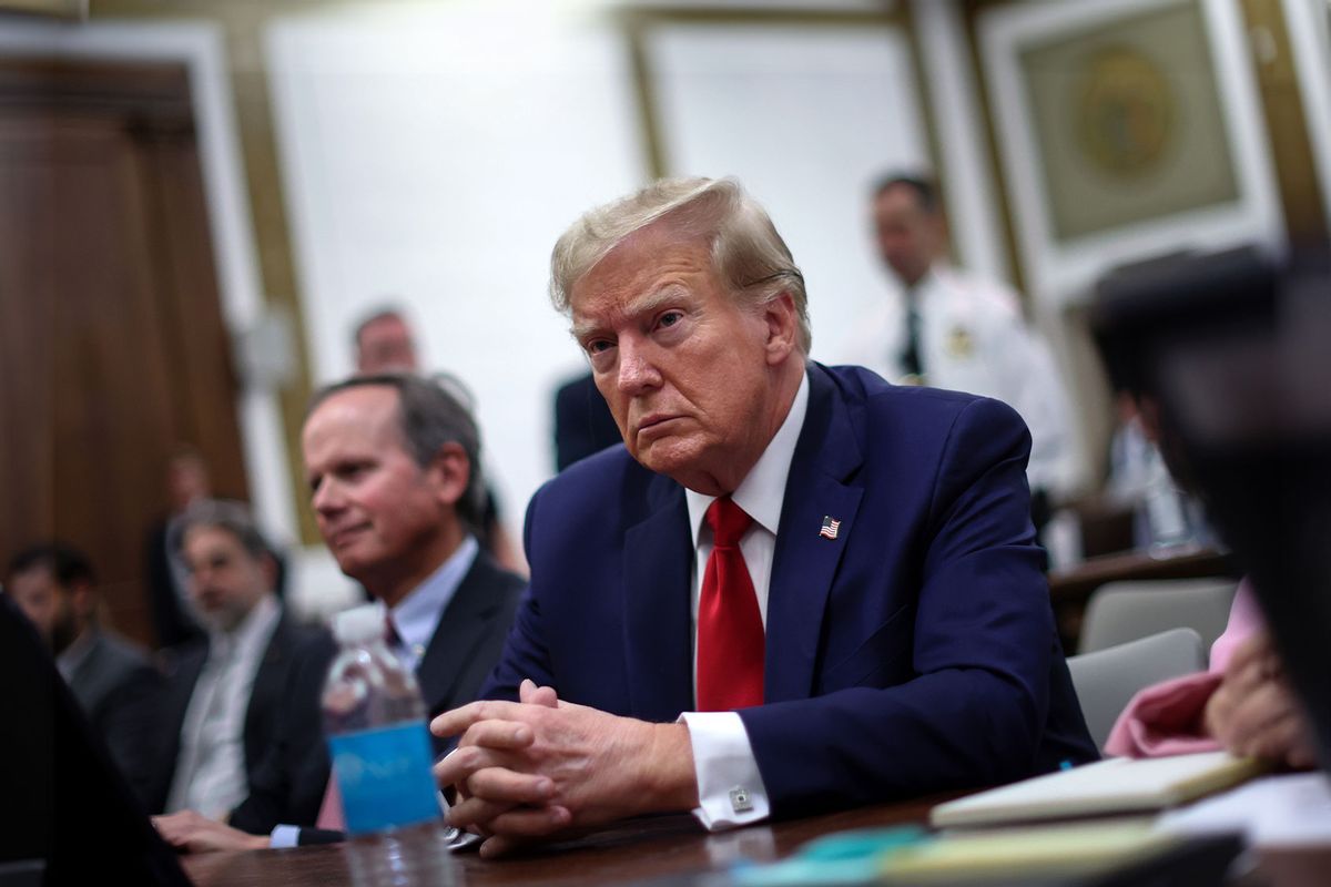 Former U.S. President Donald Trump attends the Trump Organization civil fraud trial, in New York State Supreme Court in the Manhattan borough on December 7, 2023 in New York City. (Mike Segar-Pool/Getty Images)