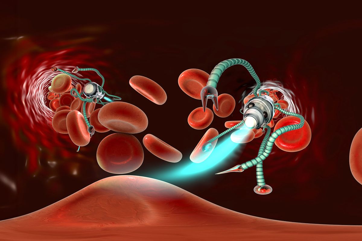 Medical nanorobot in human blood, illustration (Getty Images/KATERYNA KON/SCIENCE PHOTO LIBRARY)