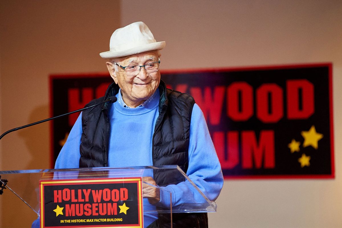 Norman Lear speaks on stage at the "Real To Reel: Portrayals And Perceptions Of LGBTQs In Hollywood" Exhibit at The Hollywood Museum on June 09, 2022 in Hollywood, California. (Unique Nicole/Getty Images)
