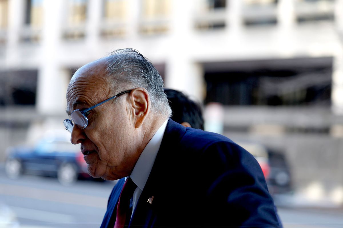 Rudy Giuliani, the former personal lawyer for former U.S. President Donald Trump, arrives to the E. Barrett Prettyman U.S. District Courthouse on December 15, 2023 in Washington, DC. (Anna Moneymaker/Getty Images)