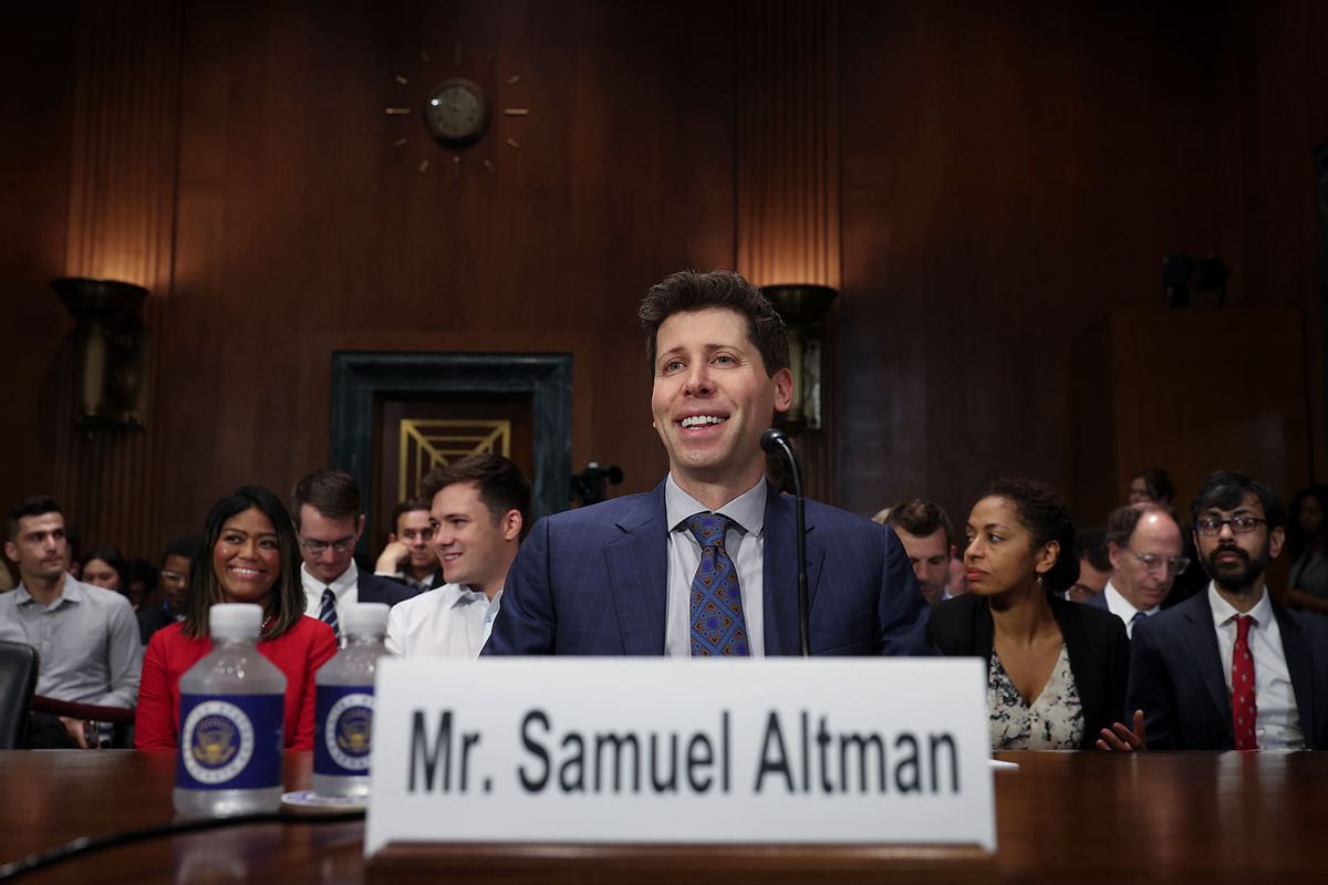 Samuel Altman, CEO of OpenAI, appears for testimony before the Senate Judiciary Subcommittee on Privacy, Technology, and the Law May 16, 2023 in Washington, DC. (Win McNamee/Getty Images)