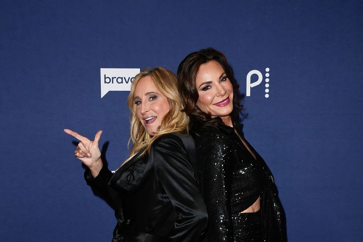 Sonja Morgan (L) and LuAnn de Lesseps attend BravoCon 2023 at Caesars Forum on November 04, 2023 in Las Vegas, Nevada. (Mindy Small/Getty Images)