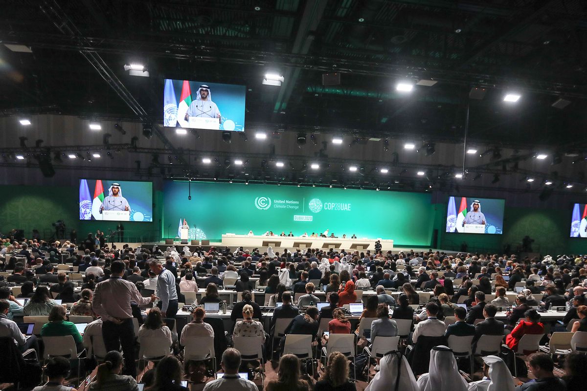 Participants attend day thirteen of the UNFCCC COP28 Climate Conference on December 13, 2023 in Dubai, United Arab Emirates. (Fadel Dawod/Getty Images)