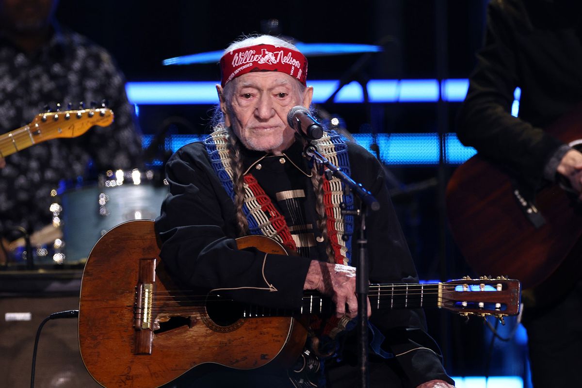 Willie Nelson performs onstage during 38th Annual Rock & Roll Hall Of Fame Induction Ceremony at Barclays Center on November 03, 2023 in New York City. (Mike Coppola/WireImage/Getty Images)