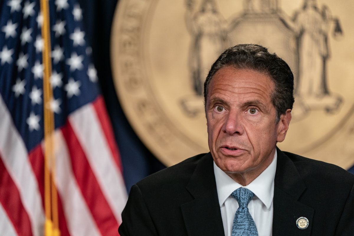 New York Gov. Andrew Cuomo speaks during the daily media briefing at the Office of the Governor of the State of New York on July 23, 2020 in New York City.  (Jeenah Moon/Getty Images)