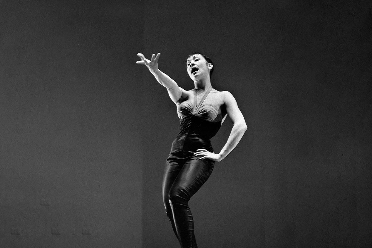 Prominent Broadway and film star Chita Rivera demonstrates her dance routines for a show in New York City. (Ted Streshinsky/CORBIS/Corbis via Getty Images)