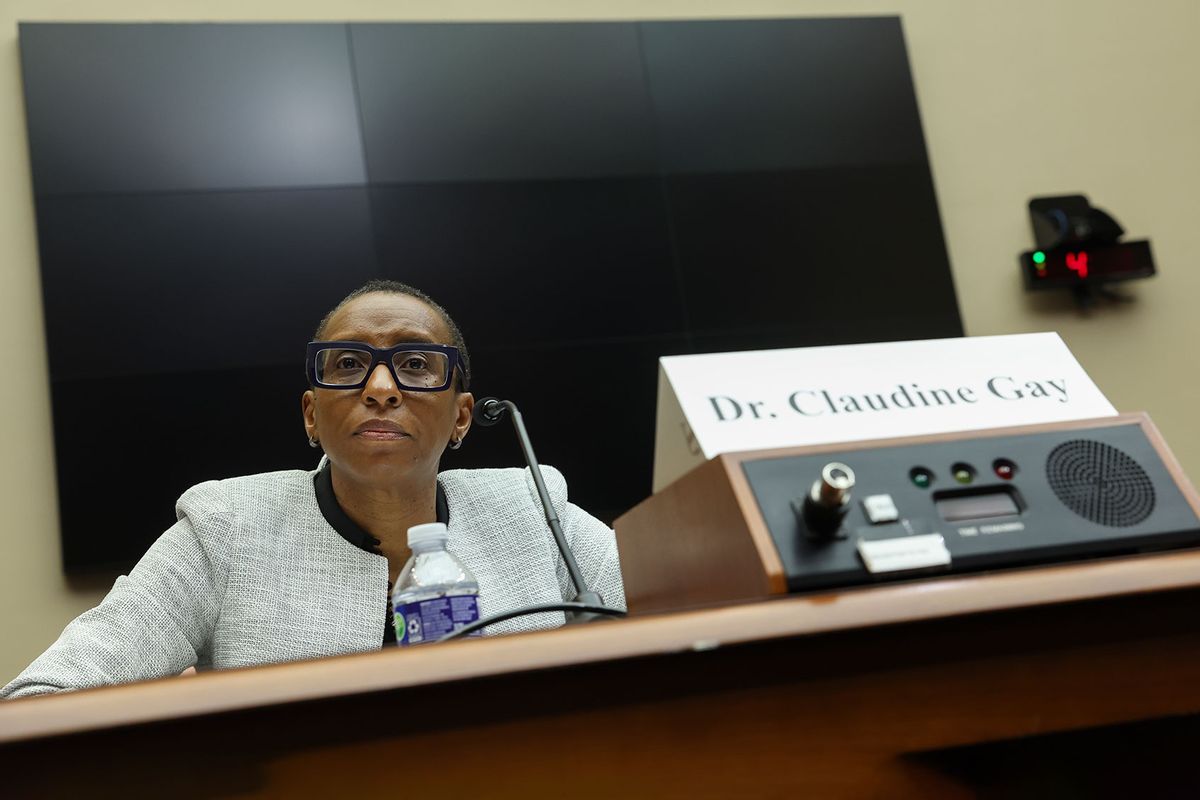 Dr. Claudine Gay, President of Harvard University, testifies before the House Education and Workforce Committee at the Rayburn House Office Building on December 05, 2023 in Washington, DC. (Kevin Dietsch/Getty Images)