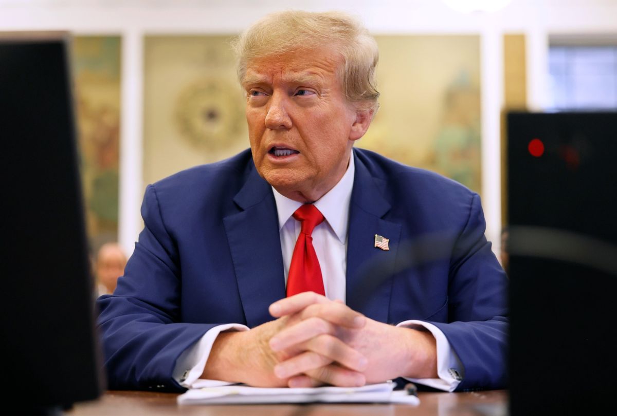 Former U.S. President Donald Trump sits in New York State Supreme Court during his civil fraud trial on January 11, 2024 in New York City. (Michael M. Santiago/Getty Images)