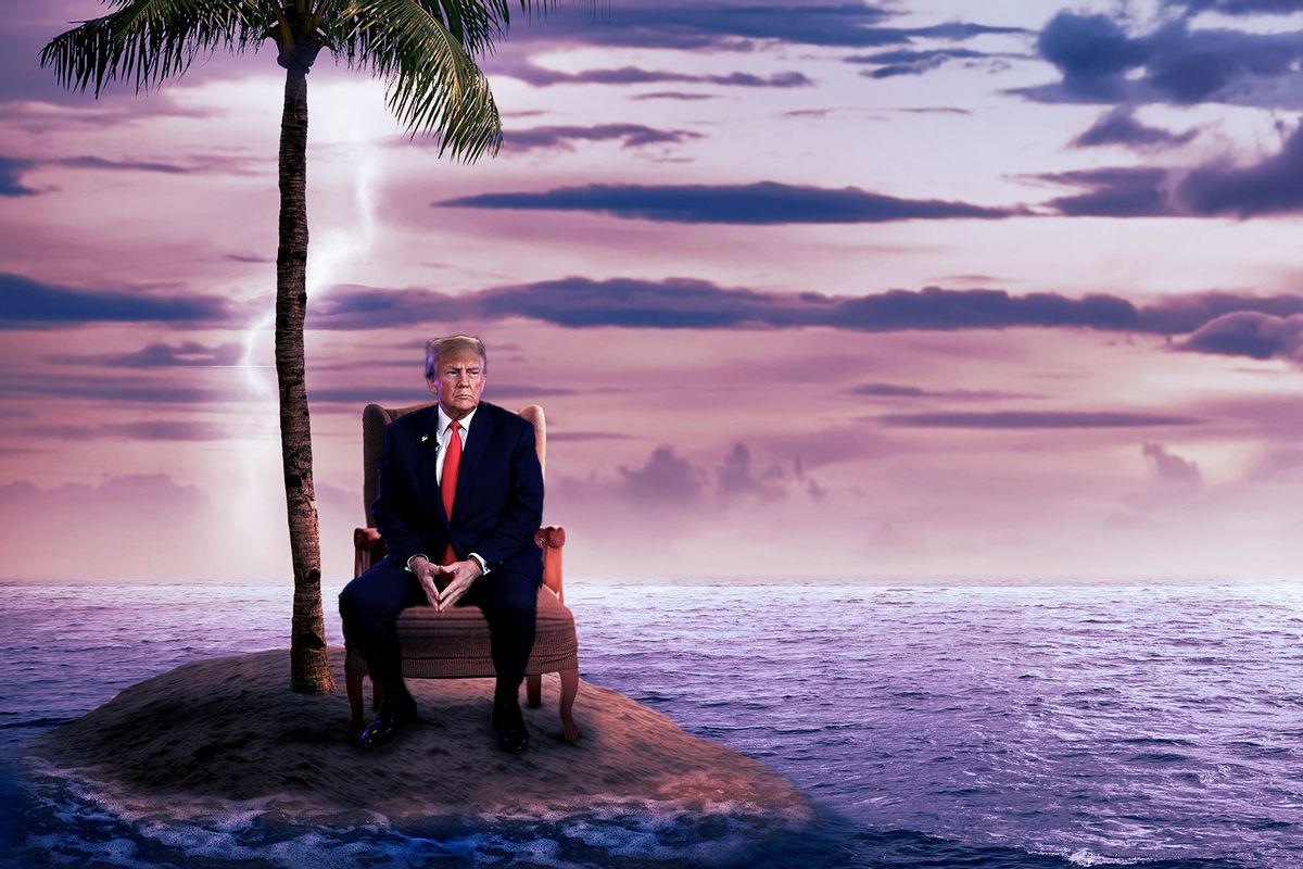 Donald Trump on a deserted island (Photo illustration by Salon/Getty Images)