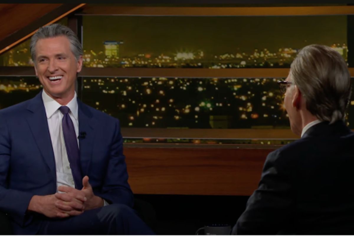 Gov. Gavin Newsom on "Real Time with Bill Maher" (Courtesy of HBO)