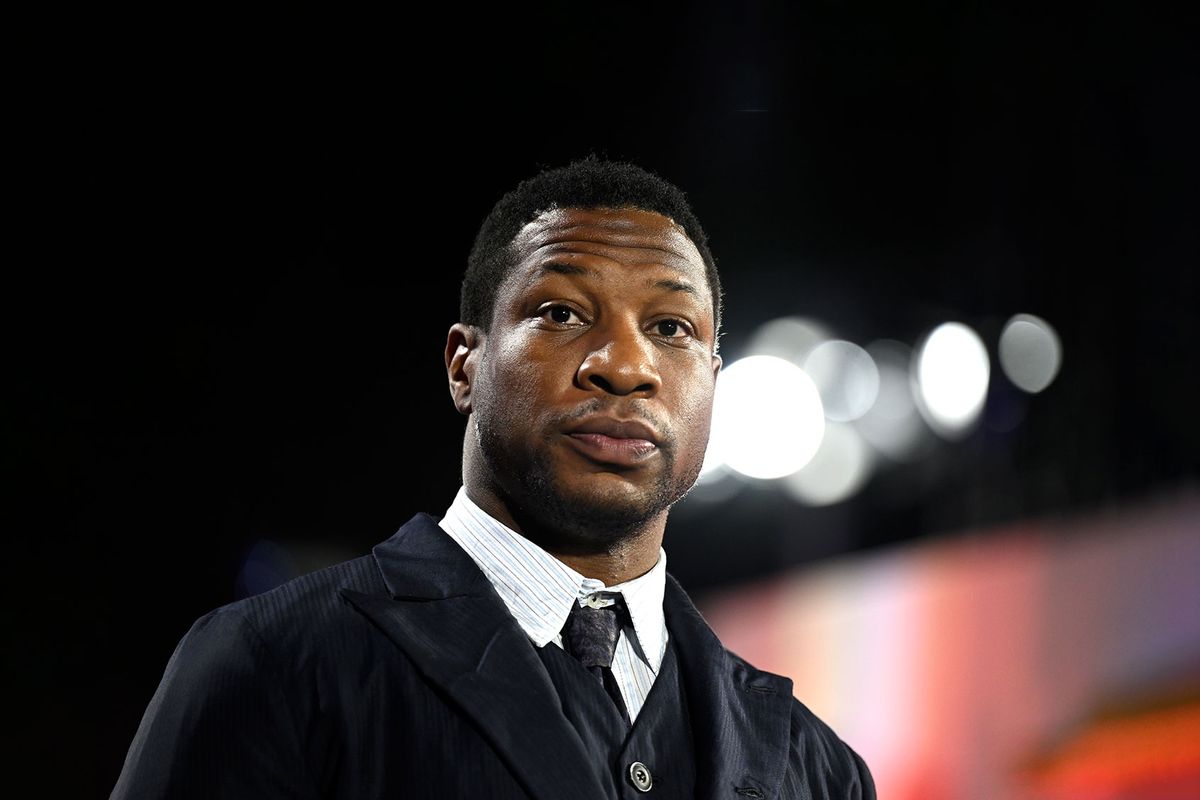 Jonathan Majors attends the UK Gala Screening of Marvel's Ant-Man and the Wasp: Quantumania, at BFI IMAX Waterloo on February 16, 2023 in London, England. (Gareth Cattermole/Getty Images for Disney)
