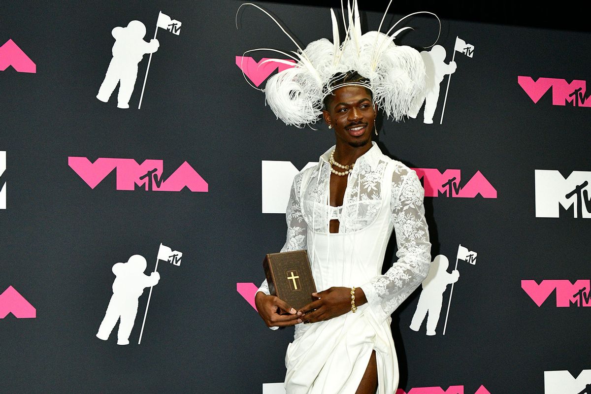 Lil Nas X poses in the press room at the 2023 MTV Video Music Awards at Prudential Center on September 12, 2023 in Newark, New Jersey. (Eugene Gologursky/Getty Images for MTV)