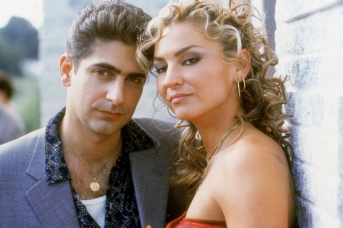 Michael Imperioli as Christopher Moltisanti and Drea de Matteo as Adriana La Cerva star in HBO's hit television series, "The Sopranos" (Year 3). (Photo by HBO/Getty Images)