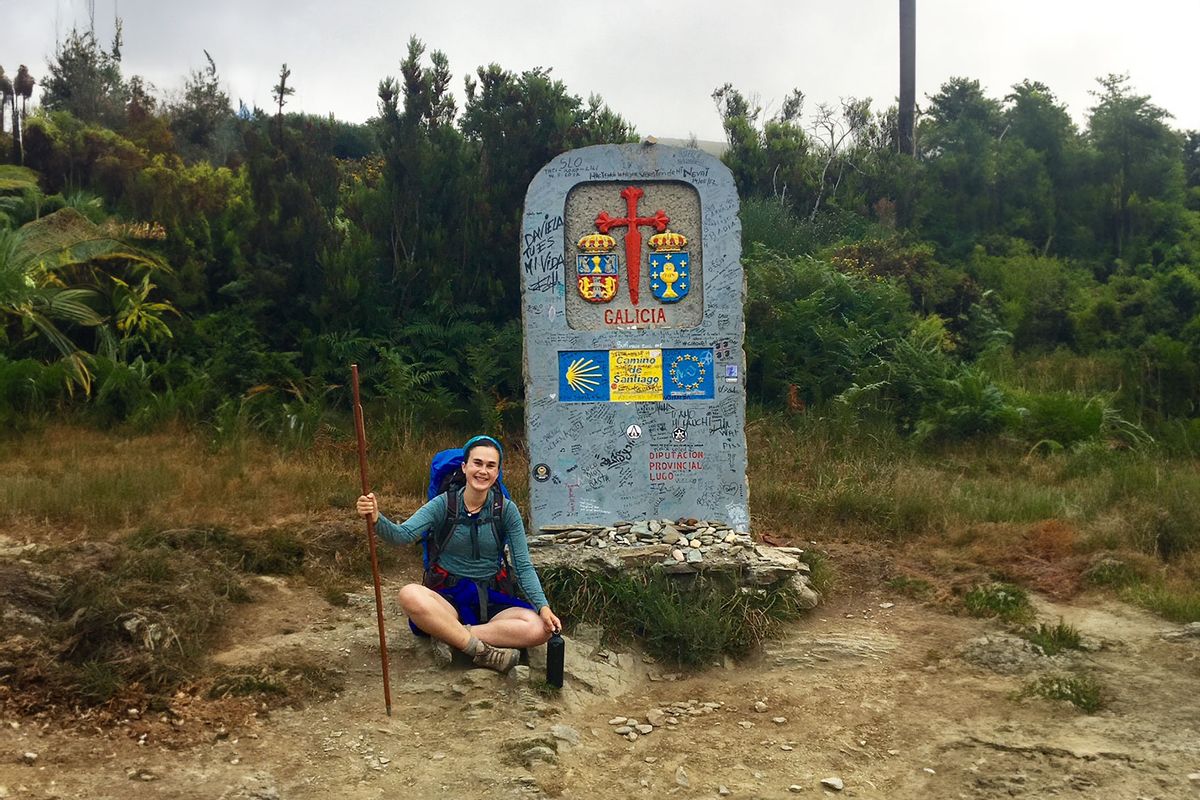 Author hiking the Camino de Santiago (Photo provided by Ginny Bartolone)