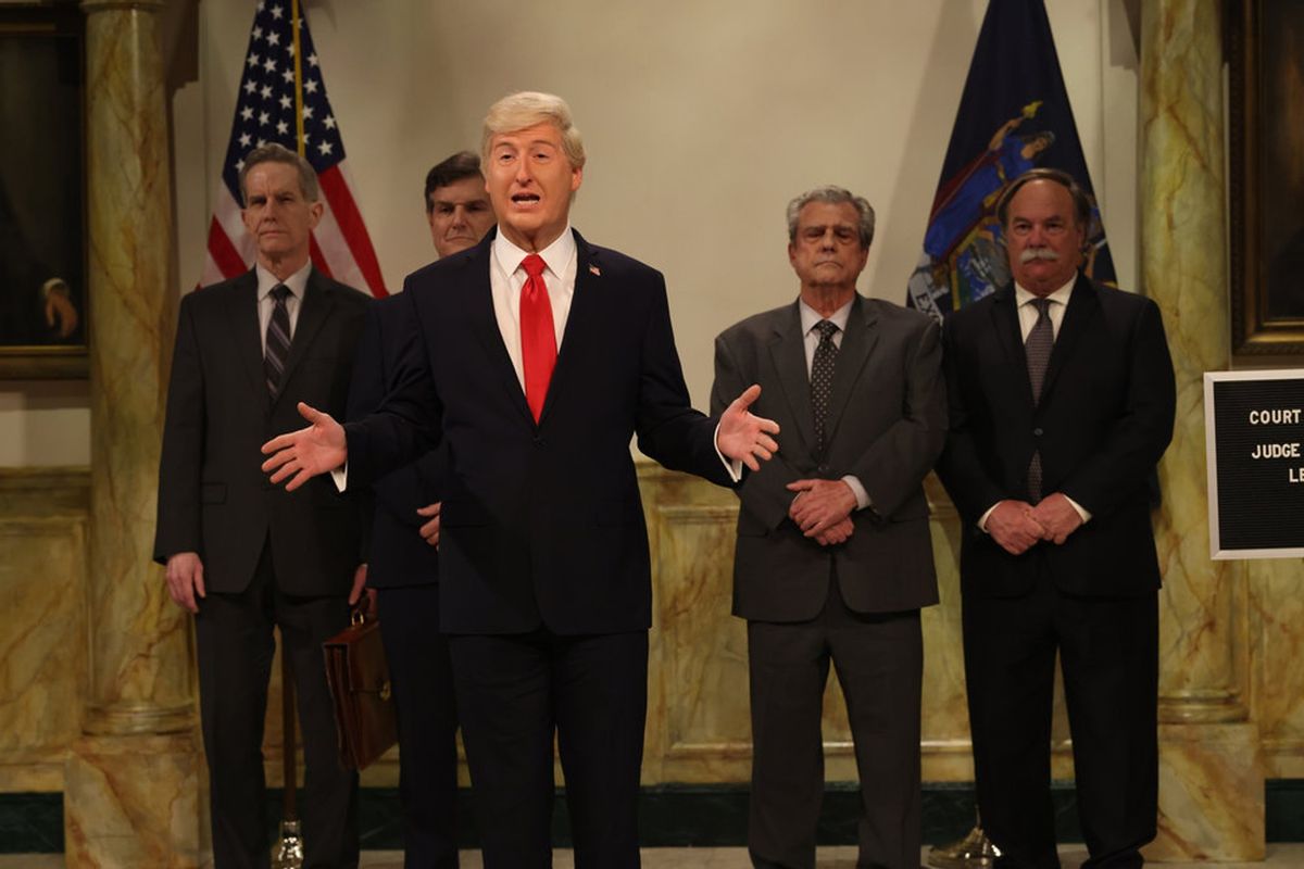 James Austin Johnson as Donald Trump on "Saturday Night Live," January 20, 2024 (Courtesy of NBCUniversal Media)