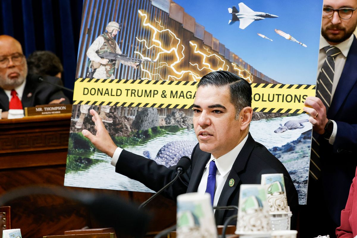 Rep. Robert Garcia (D-CA) speaks during a hearing with the House Committee on Homeland Security on Capitol Hill on January 30, 2024 in Washington, DC. The committee met to mark up Articles of Impeachment against U.S. Secretary of Homeland Security Alejandro Mayorkas. (Anna Moneymaker/Getty Images)