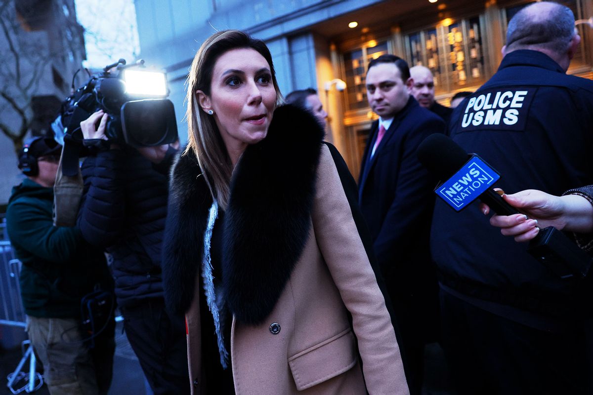 Alina Habba, attorney for former President Donald Trump leaves Manhattan Federal Court on January 25, 2024 in New York City. (Michael M. Santiago/Getty Images)