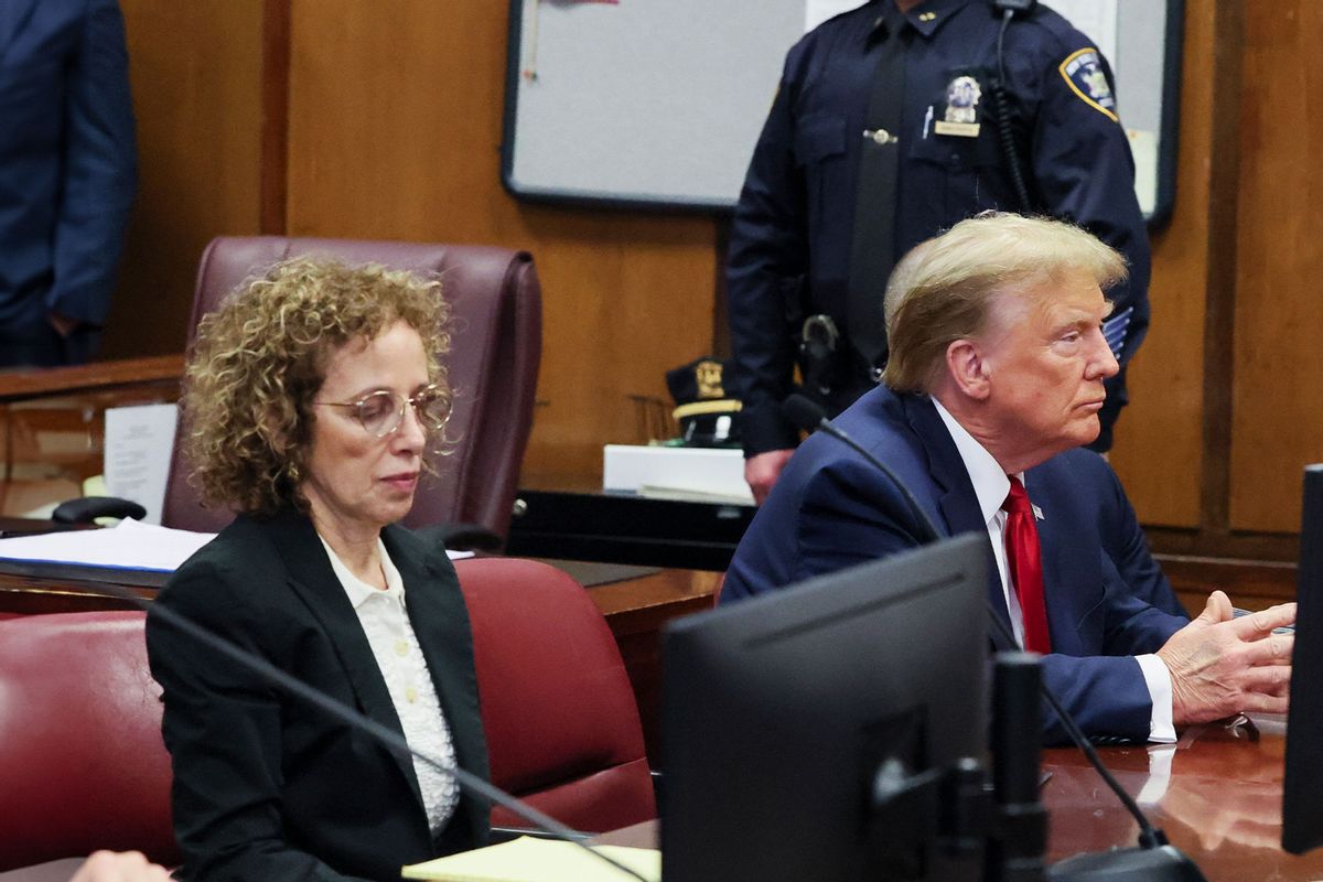 Republican presidential candidate, former U.S. President Donald Trump attends a pre-trial hearing at Manhattan Criminal Court on February 15, 2024 in New York City. (Brendan McDermid-Pool/Getty Images)
