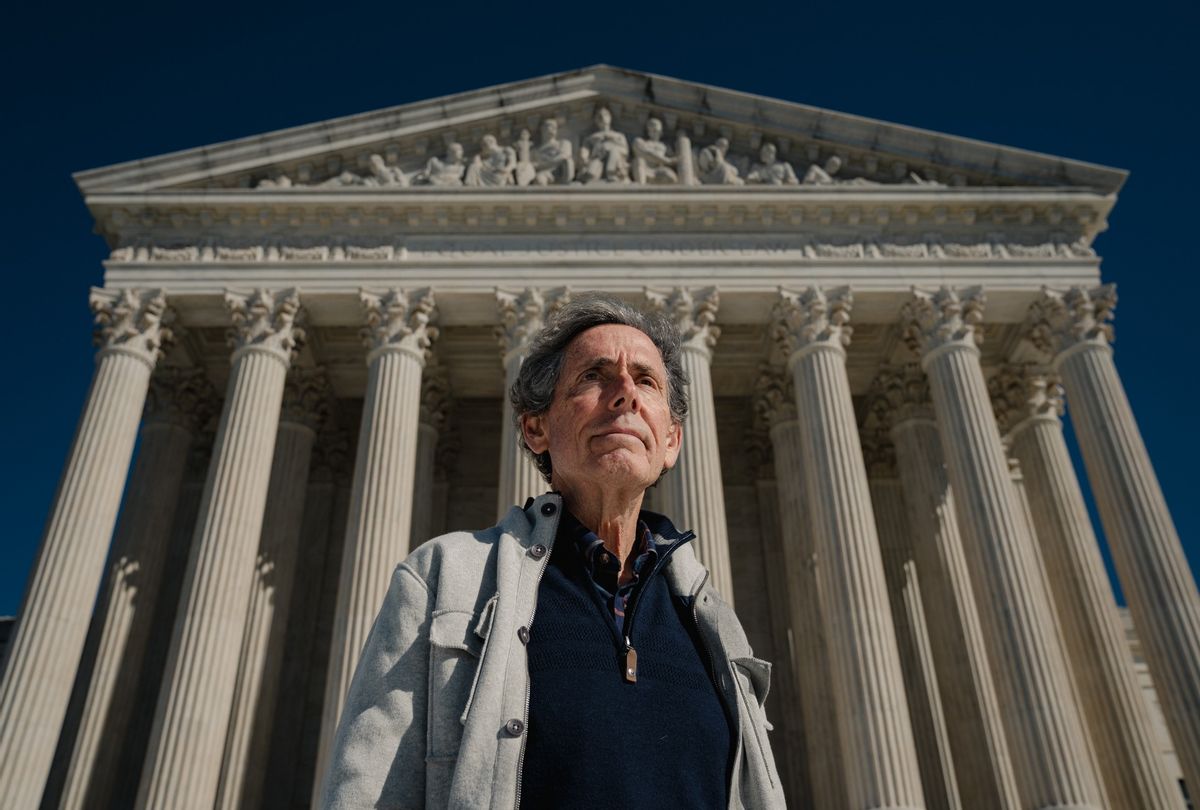 Edward Blum, the affirmative action opponent behind the lawsuit challenging Harvard University's consideration of race in student admissions, stands for a portrait at the Supreme Court of the United States in Washington, DC on October 20, 2022. (Shuran Huang for The Washington Post via Getty Images)