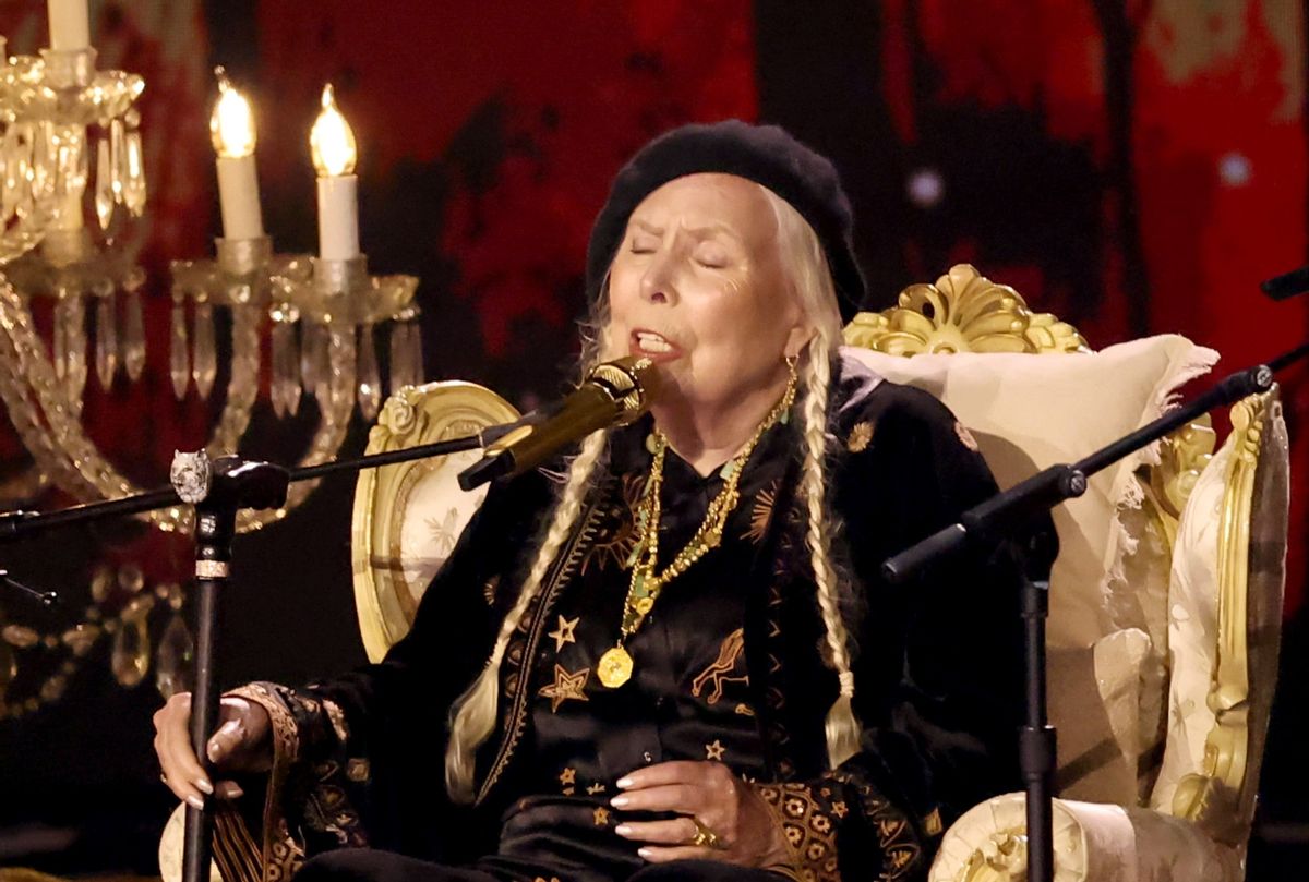 Joni Mitchell performs onstage during the 66th GRAMMY Awards at Crypto.com Arena on February 04, 2024 in Los Angeles, California (Amy Sussman/Getty Images)