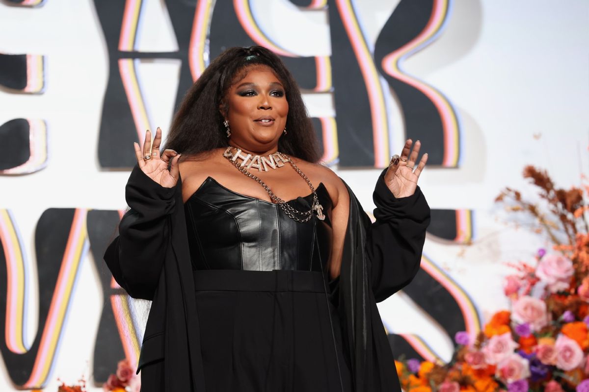 Lizzo attends Femme It Forward Give Her FlowHERS Gala 2023 at The Beverly Hilton on November 10, 2023 in Beverly Hills, California. (Robin L Marshall/WireImage)