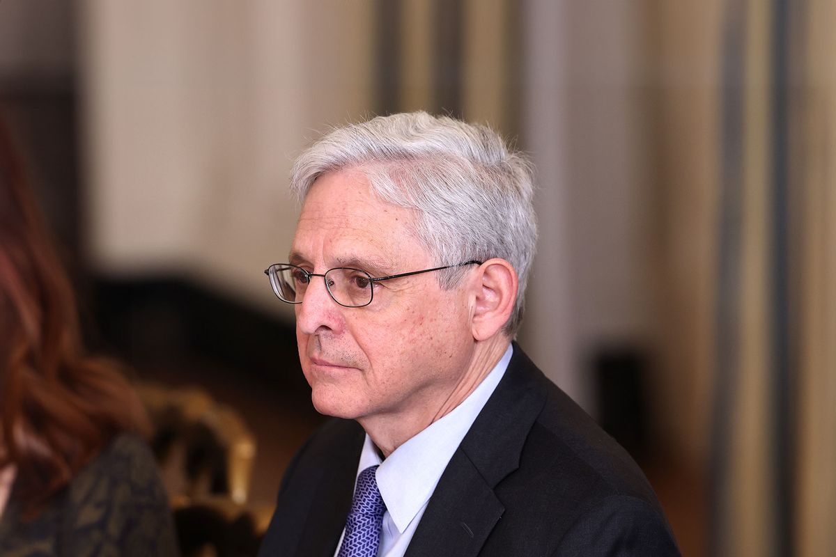 U.S. Attorney General Merrick Garland attends a meeting of President Joe Biden's Reproductive Health Task Force at the White House on January 22, 2024 in Washington, DC. (Kevin Dietsch/Getty Images)