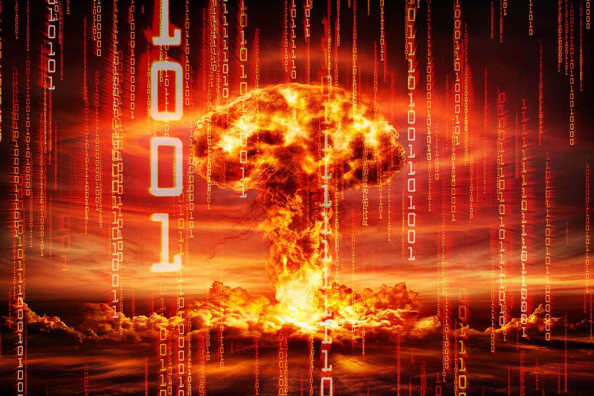 Nuclear Blast Mushroom Cloud And Binary Code (Photo illustration by Salon/Getty Images)