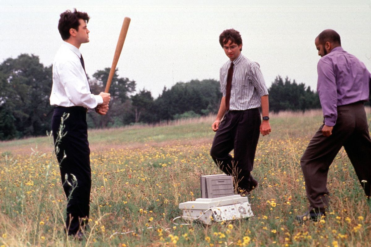 Ron Livingston, David Herman and Ajay Naidu in "Office Space". (Getty Images)