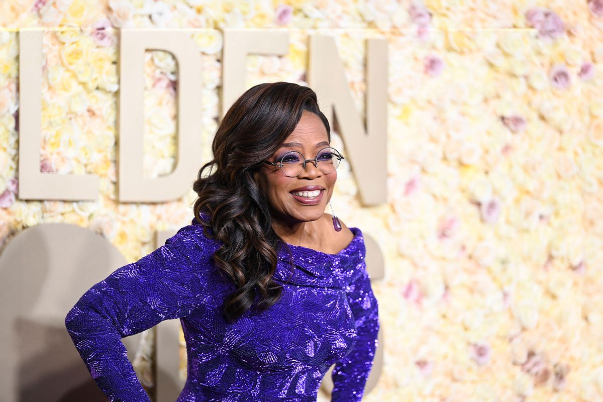 Oprah Winfrey at the 81st Golden Globe Awards held at the Beverly Hilton Hotel on January 7, 2024 in Beverly Hills, California. (Gilbert Flores/Golden Globes 2024/Golden Globes 2024 via Getty Images)